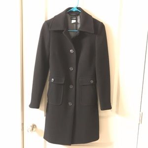 Like new J.Crew black wool coat size 0